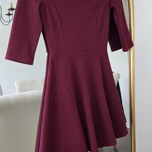 Old Navy Rich Burgundy Long Sleeve Dress